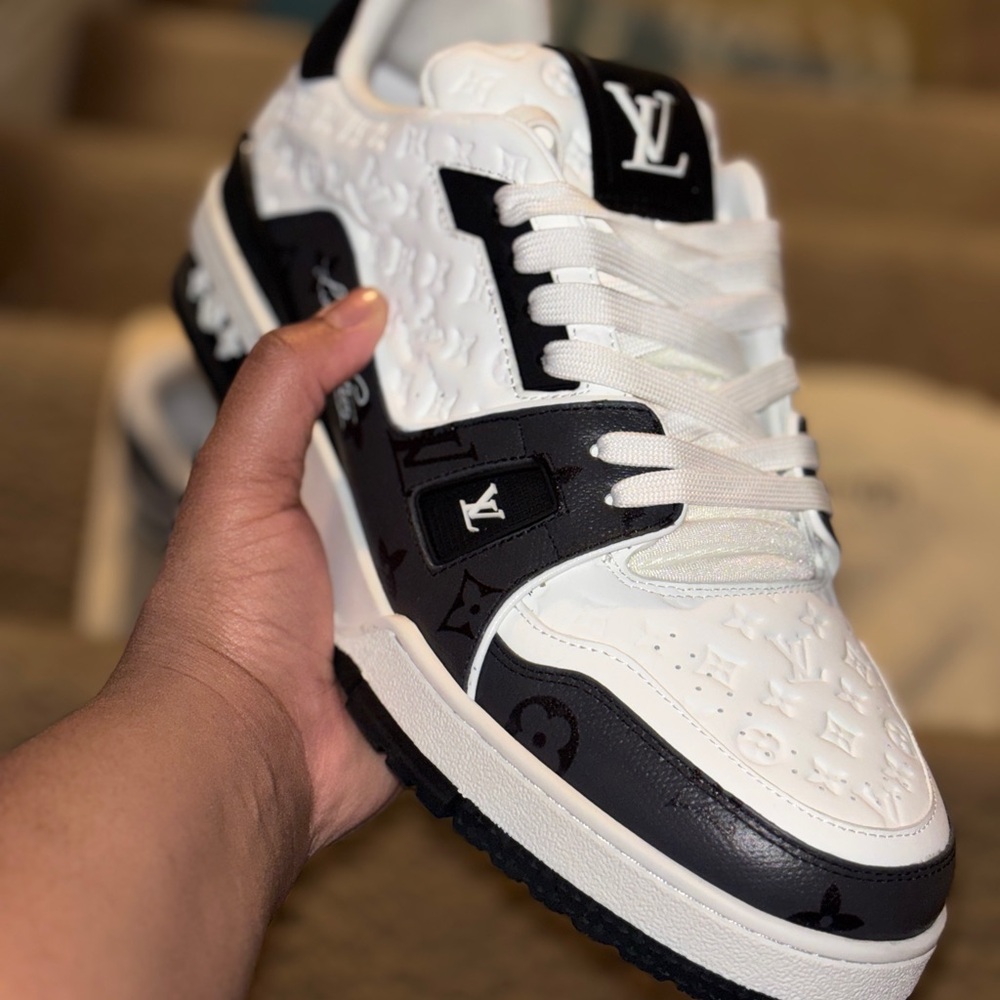 Louis Vuitton White and Black Sneakers